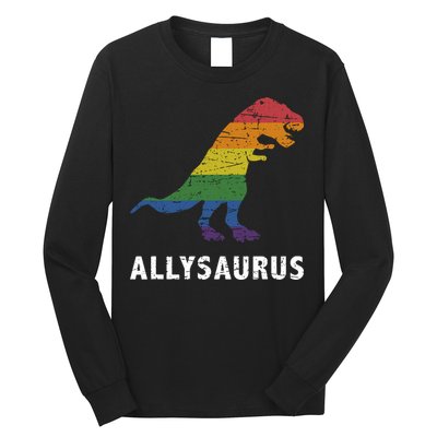 Ally LGBT Pride Allysaurus Dinosaur Long Sleeve Shirt