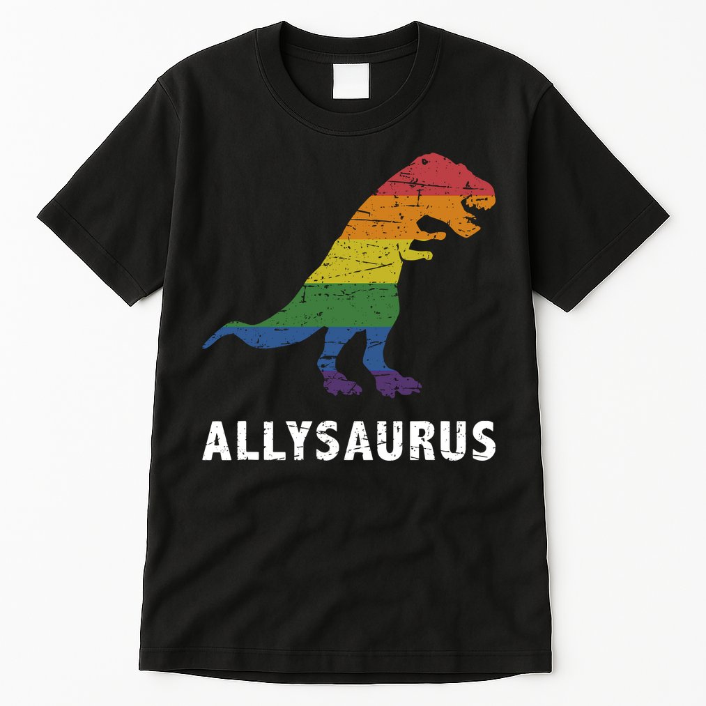 Ally LGBT Pride Allysaurus Dinosaur Tall T-Shirt