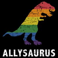 Ally LGBT Pride Allysaurus Dinosaur Flat Bill Trucker Hat