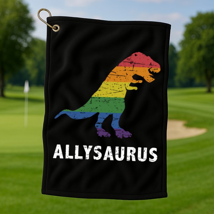 Ally LGBT Pride Allysaurus Dinosaur Golf Towel