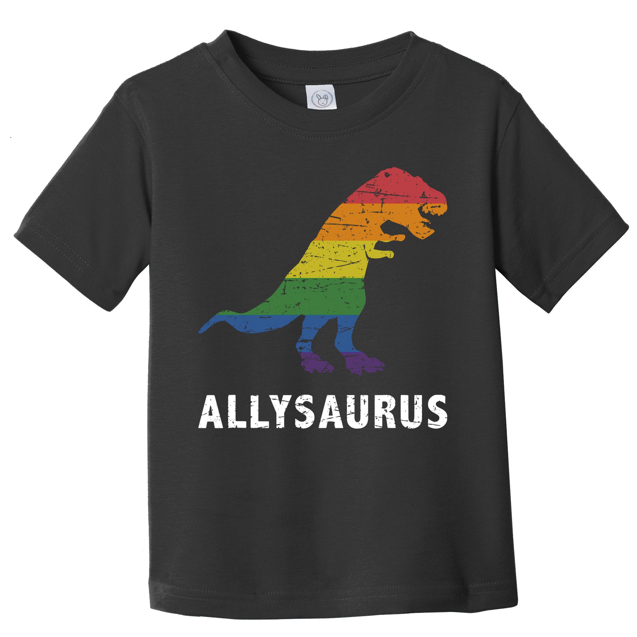 Ally LGBT Pride Allysaurus Dinosaur Toddler T-Shirt