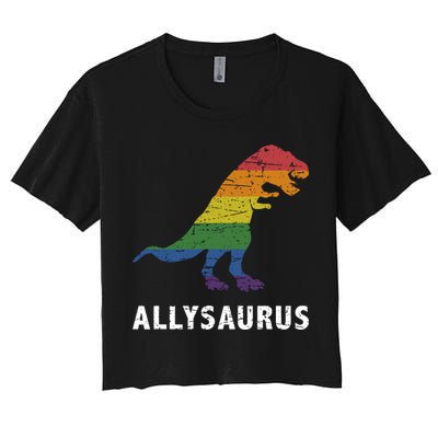 Ally LGBT Pride Allysaurus Dinosaur Crop Top