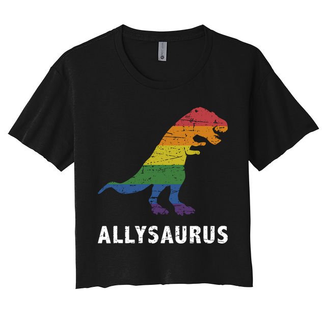 Ally LGBT Pride Allysaurus Dinosaur Crop Top