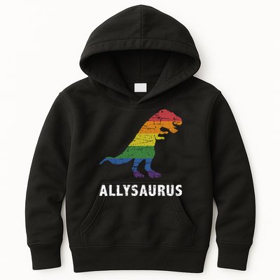 Ally LGBT Pride Allysaurus Dinosaur Kids Hoodie