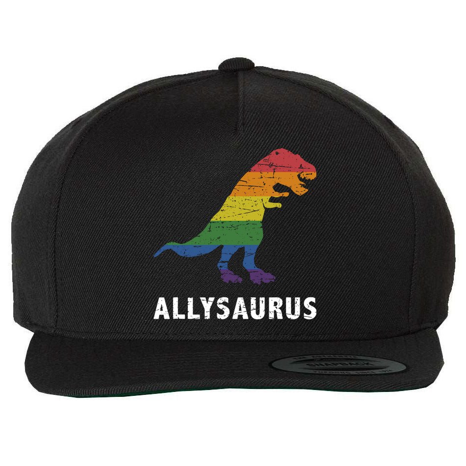 Ally LGBT Pride Allysaurus Dinosaur Wool Snapback Cap