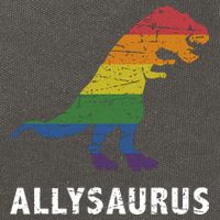 Ally LGBT Pride Allysaurus Dinosaur Cotton Canvas Backpack