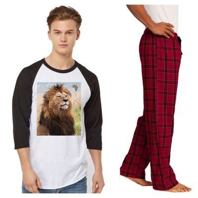 African Lion Pride Raglan Sleeve Pajama Set