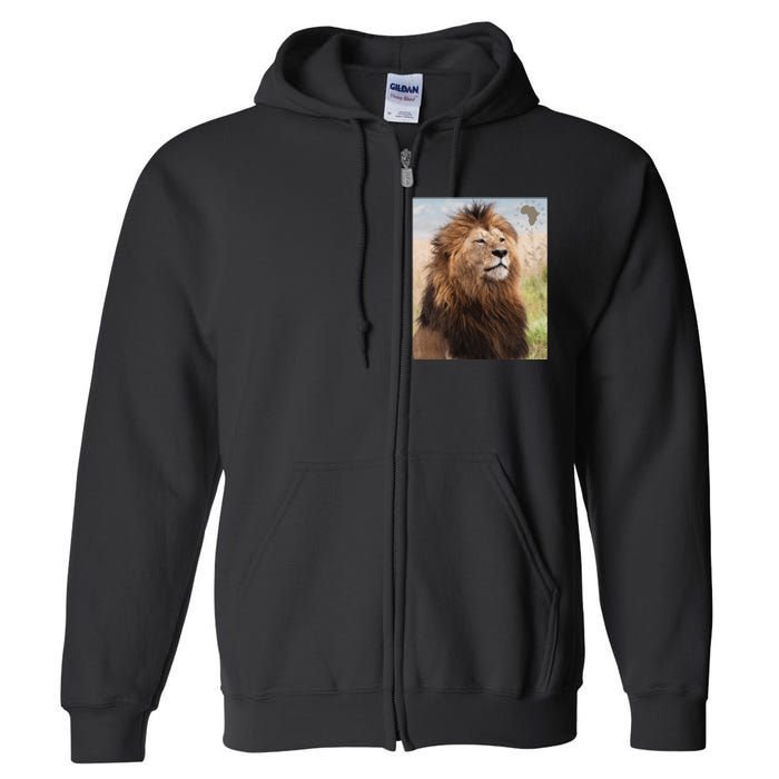 African Lion Pride Full Zip Hoodie