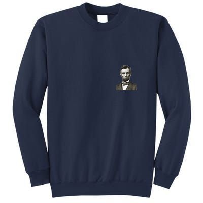Abraham Lincoln Pocket Size Print Sweatshirt