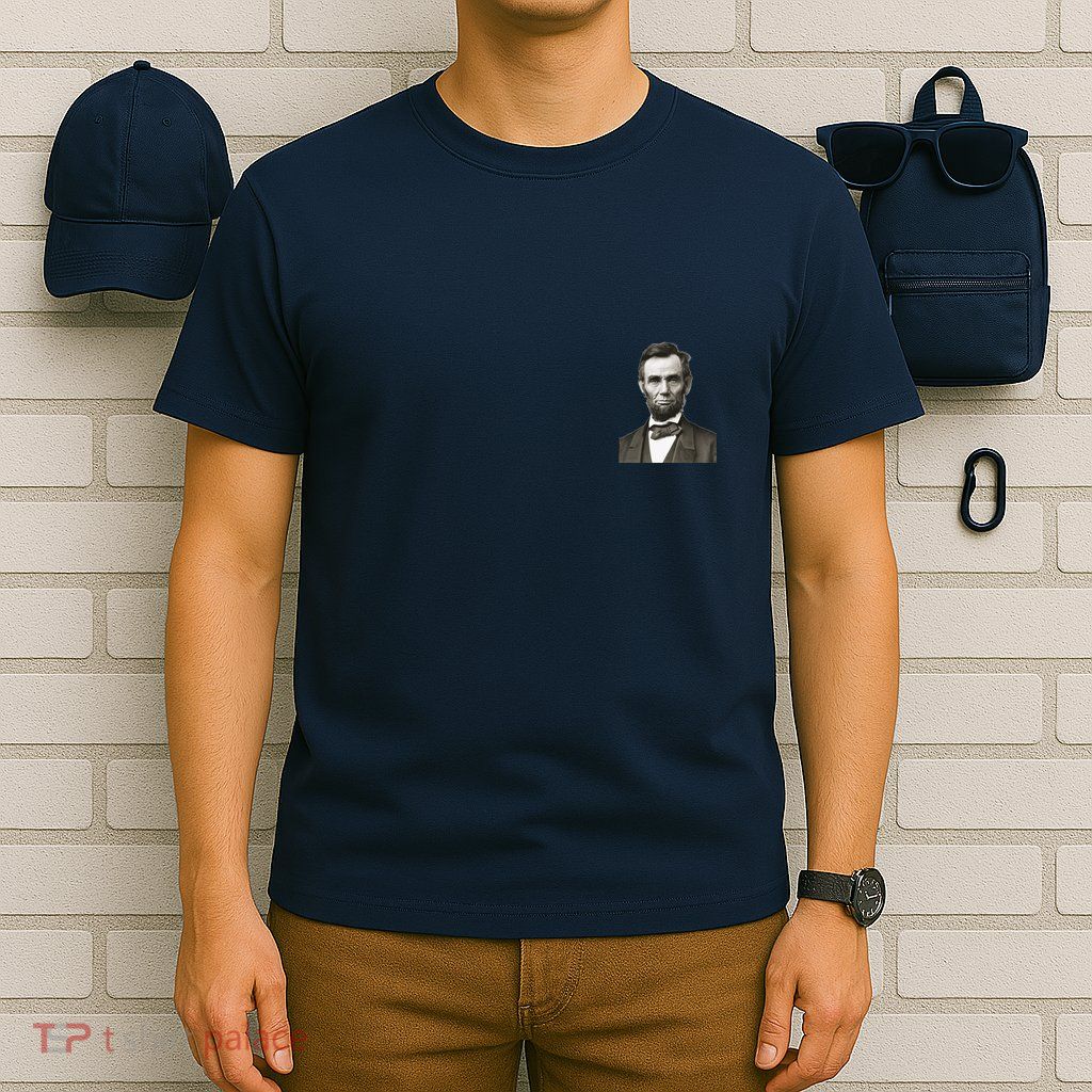 Abraham Lincoln Pocket Size Print T-Shirt