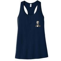 Abraham Lincoln Pocket Size Print Women's Racerback Tank