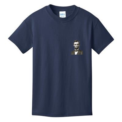 Abraham Lincoln Pocket Size Print Kids T-Shirt