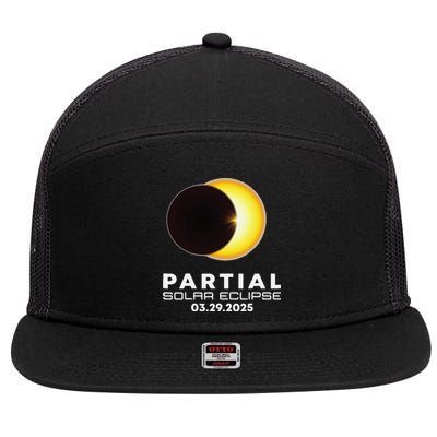 Astronomy Lovers Partial Solar Eclipse 03.29.2025 7 Panel Mesh Trucker Snapback Hat