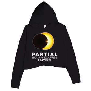 Astronomy Lovers Partial Solar Eclipse 03.29.2025 Crop Fleece Hoodie