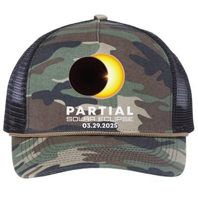 Astronomy Lovers Partial Solar Eclipse 03.29.2025 Retro Rope Trucker Hat Cap