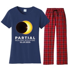 Astronomy Lovers Partial Solar Eclipse 03.29.2025 Women's Flannel Pajama Set