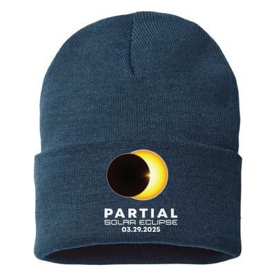 Astronomy Lovers Partial Solar Eclipse 03.29.2025 Sustainable Knit Beanie