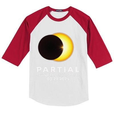 Astronomy Lovers Partial Solar Eclipse 03.29.2025 Kids Colorblock Raglan Jersey