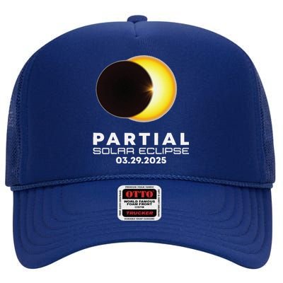 Astronomy Lovers Partial Solar Eclipse 03.29.2025 High Crown Mesh Back Trucker Hat