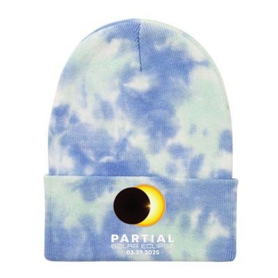 Astronomy Lovers Partial Solar Eclipse 03.29.2025 Tie Dye 12in Knit Beanie