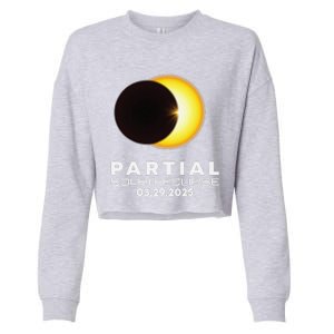 Astronomy Lovers Partial Solar Eclipse 03.29.2025 Cropped Pullover Crew