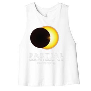 Astronomy Lovers Partial Solar Eclipse 03.29.2025 Women's Racerback Cropped Tank