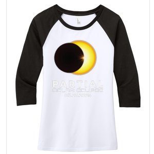 Astronomy Lovers Partial Solar Eclipse 03.29.2025 Women's Tri-Blend 3/4-Sleeve Raglan Shirt