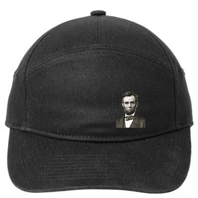 Abraham Lincoln Portrait Front And Back 7-Panel Snapback Hat