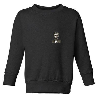 Abraham Lincoln Portrait Front And Back Toddler Sweatshirt