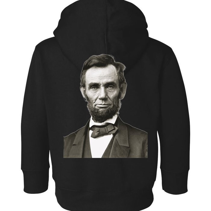 Abraham Lincoln Portrait Front And Back Toddler Hoodie