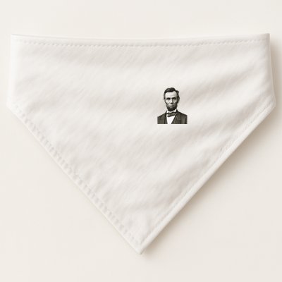 Abraham Lincoln Portrait Front And Back USA-Made Doggie Bandana