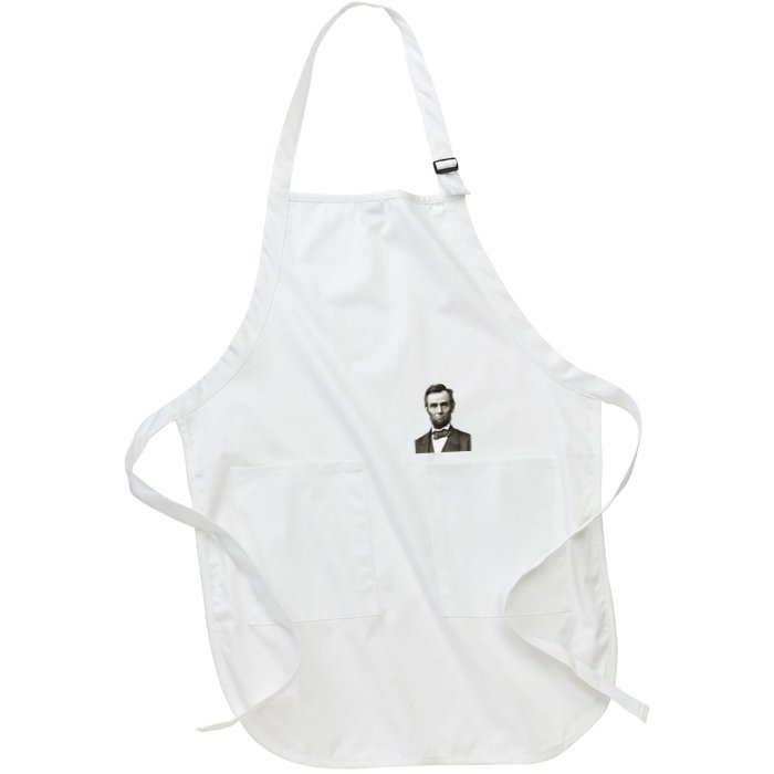Abraham Lincoln Portrait Front And Back Full-Length Apron With Pockets