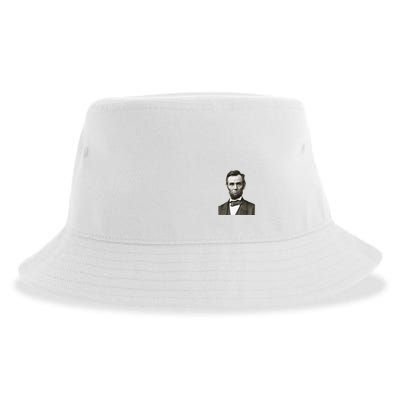 Abraham Lincoln Portrait Front And Back Sustainable Bucket Hat