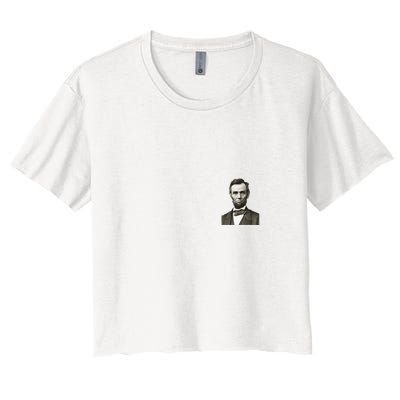 Abraham Lincoln Portrait Front And Back Crop Top