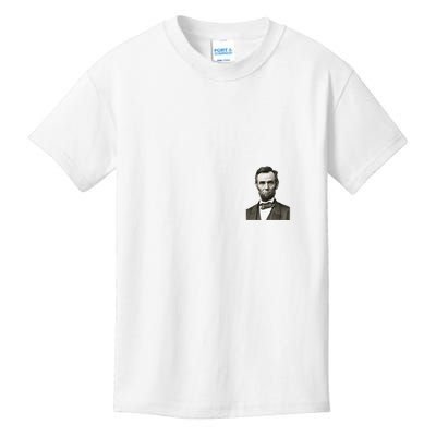 Abraham Lincoln Portrait Front And Back Kids T-Shirt