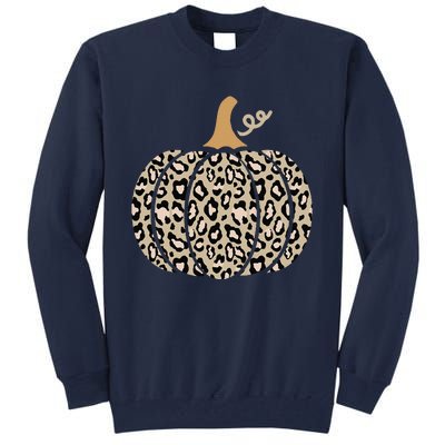 Aesthetic Leopard Pumpkin Themed Halloween Inspired Seasonal Tall Sweatshirt