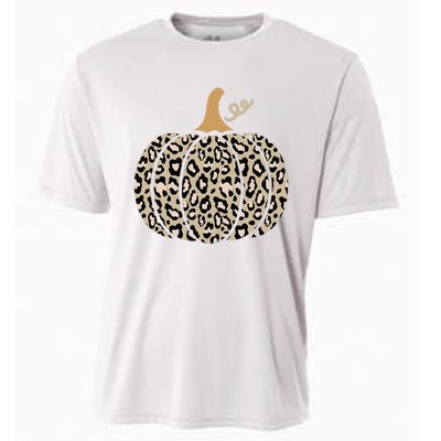 Aesthetic Leopard Pumpkin Themed Halloween Inspired Seasonal Cooling Performance Crew T-Shirt