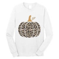 Aesthetic Leopard Pumpkin Themed Halloween Inspired Seasonal Long Sleeve Shirt