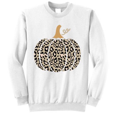 Aesthetic Leopard Pumpkin Themed Halloween Inspired Seasonal Sweatshirt