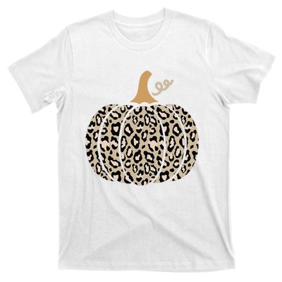 Aesthetic Leopard Pumpkin Themed Halloween Inspired Seasonal T-Shirt