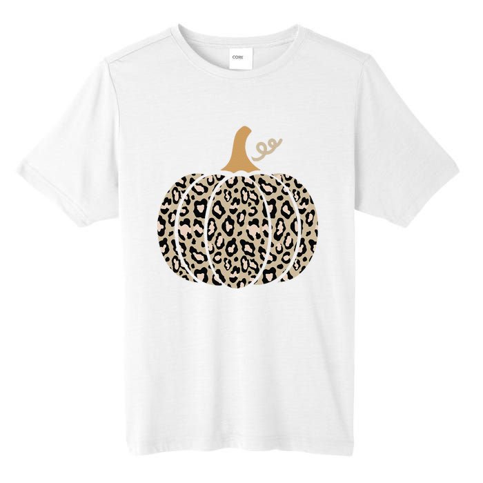 Aesthetic Leopard Pumpkin Themed Halloween Inspired Seasonal Tall Fusion ChromaSoft Performance T-Shirt