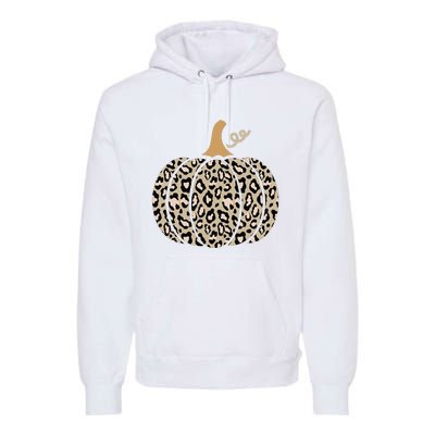 Aesthetic Leopard Pumpkin Themed Halloween Inspired Seasonal Premium Hoodie