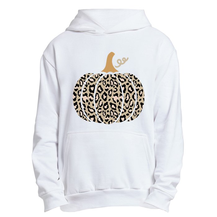 Aesthetic Leopard Pumpkin Themed Halloween Inspired Seasonal Urban Pullover Hoodie