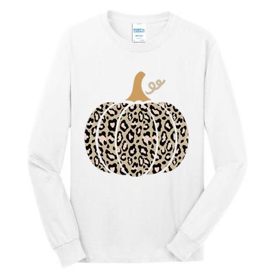 Aesthetic Leopard Pumpkin Themed Halloween Inspired Seasonal Tall Long Sleeve T-Shirt