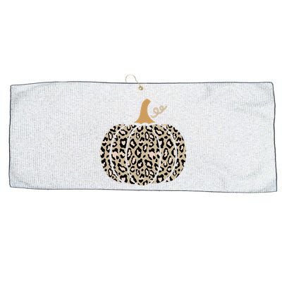 Aesthetic Leopard Pumpkin Themed Halloween Inspired Seasonal Large Microfiber Waffle Golf Towel