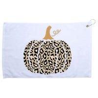 Aesthetic Leopard Pumpkin Themed Halloween Inspired Seasonal Grommeted Golf Towel