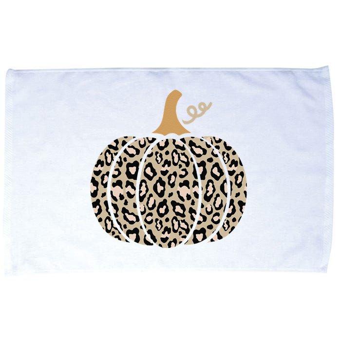 Aesthetic Leopard Pumpkin Themed Halloween Inspired Seasonal Microfiber Hand Towel