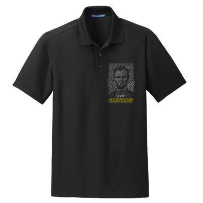 Abraham Lincoln Portrait Gettysburg Address Dry Zone Grid Polo