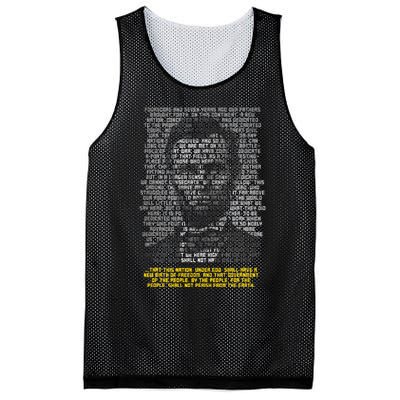 Abraham Lincoln Portrait Gettysburg Address Mesh Reversible Basketball Jersey Tank