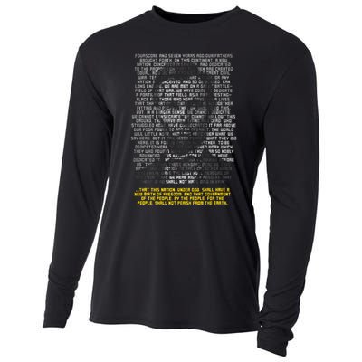 Abraham Lincoln Portrait Gettysburg Address Cooling Performance Long Sleeve Crew